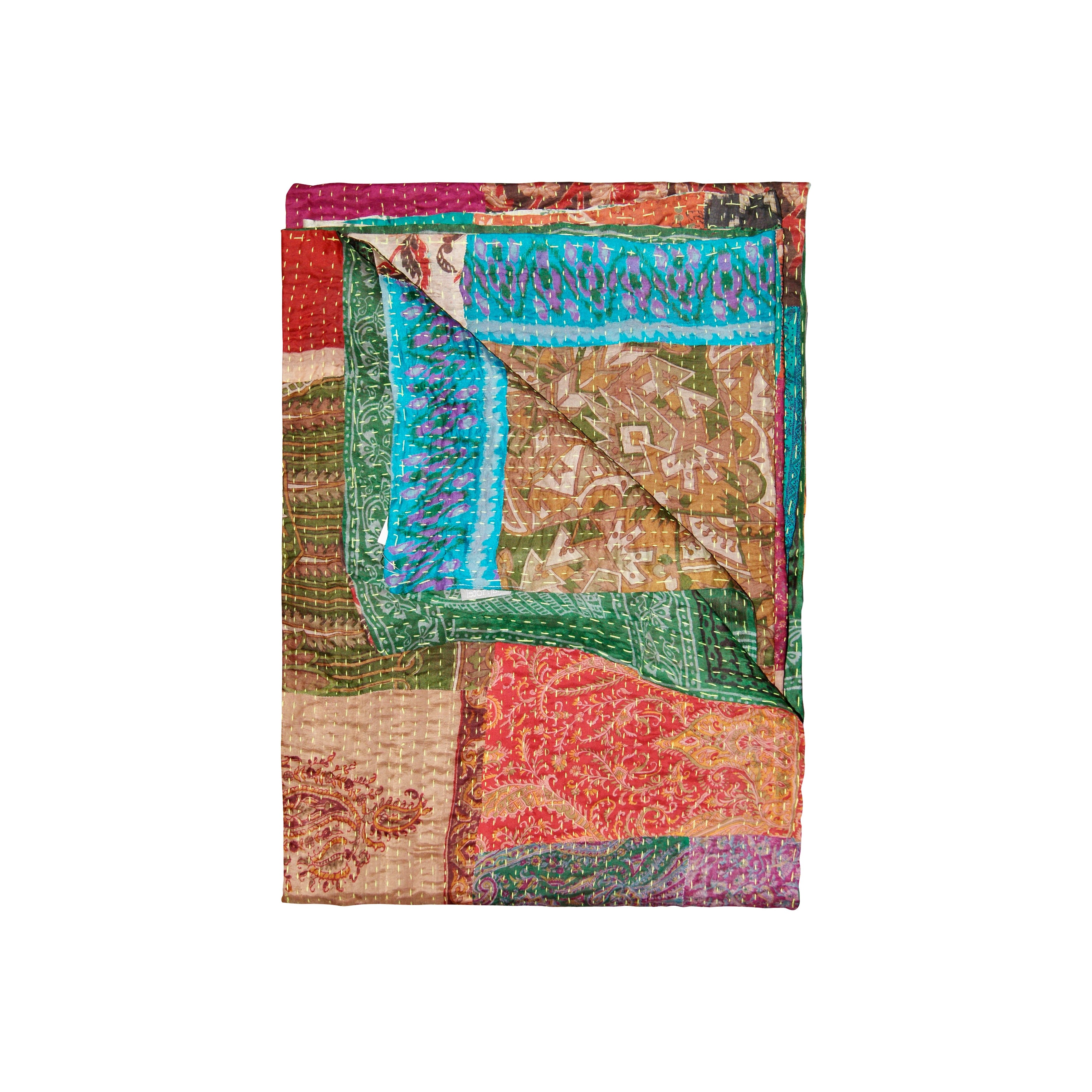Taj Hotel Home Decor Kantha Silk Throw 1 Piece